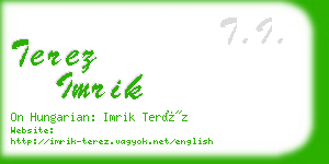 terez imrik business card